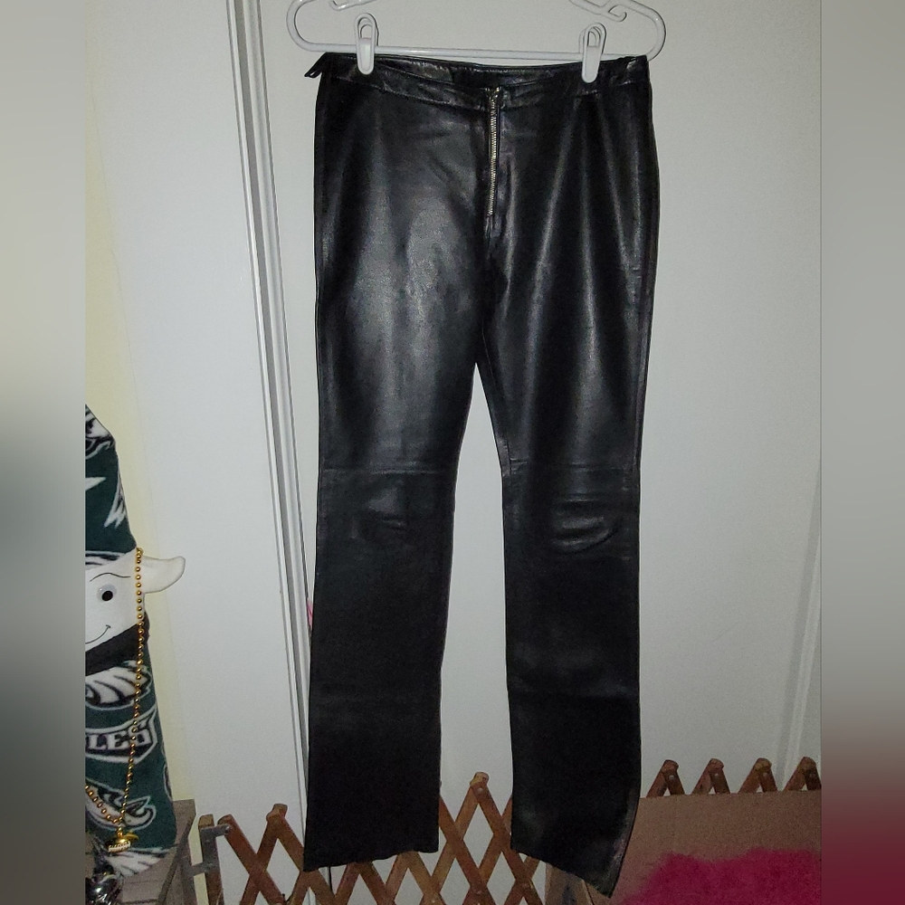 Vintage Hugo Buscati For Victoria Secret Leather Pants  Sz 4 Tall